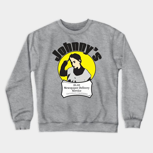 Better Off Dead Newspaper Boy Johnny Delivery Service Crewneck Sweatshirt by fredooch